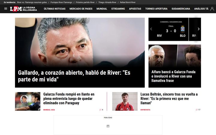 Screenshot of lapaginamillonaria.com