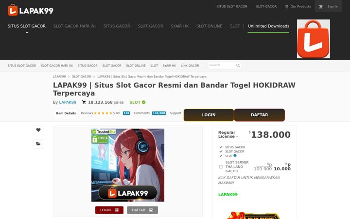 Screenshot of lapak99-id.com
