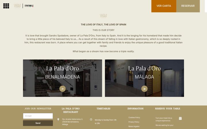 Screenshot of lapaladoro.com