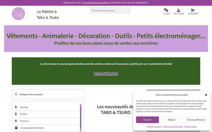 Screenshot of lapaletteataboettsuko.fr