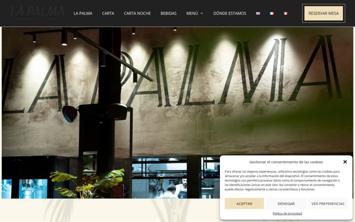 Screenshot of lapalmabilbao.es