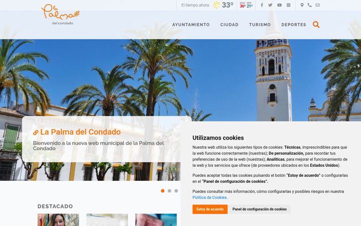 Screenshot of lapalmadelcondado.org