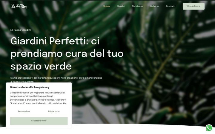 Screenshot of lapalmagiardini.it
