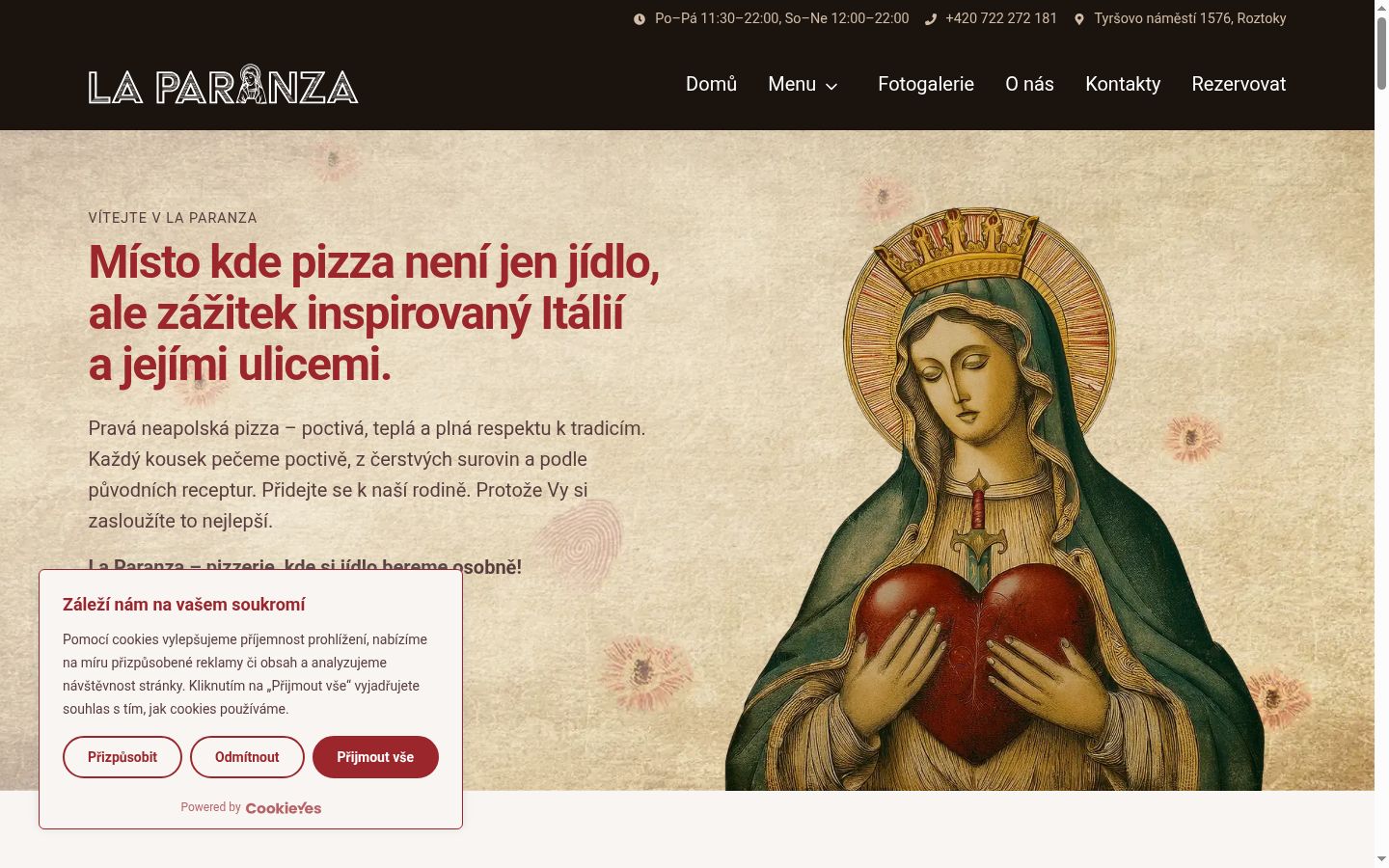 Képernyőkép a bármilyen interakció előtt megjelenő hozzájárulási bannerről