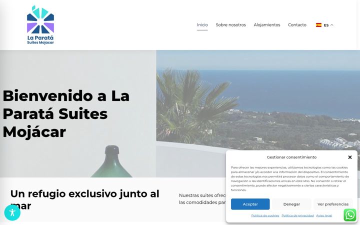 Screenshot of laparatasuitesmojacar.com