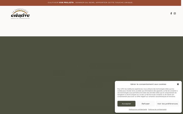 Screenshot of laparenthesecreative.fr