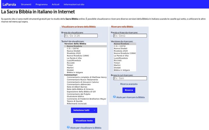 Screenshot of laparola.net