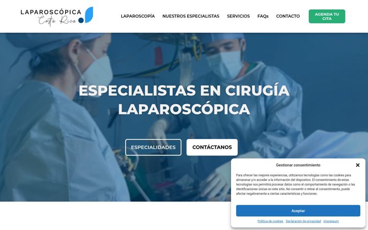 Screenshot of laparoscopicacr.com