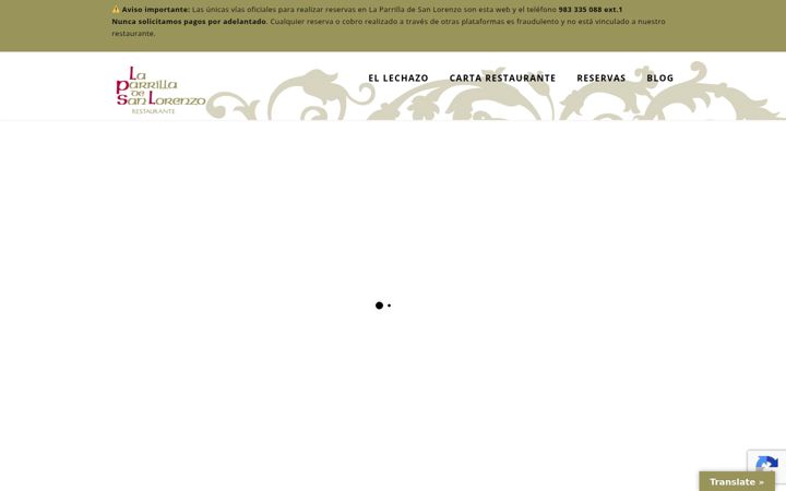 Screenshot of laparrilladesanlorenzo.es