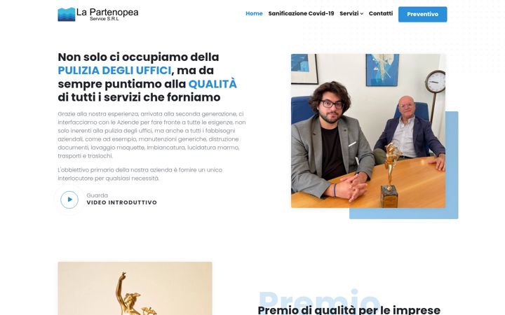Screenshot of lapartenopeaservice.it