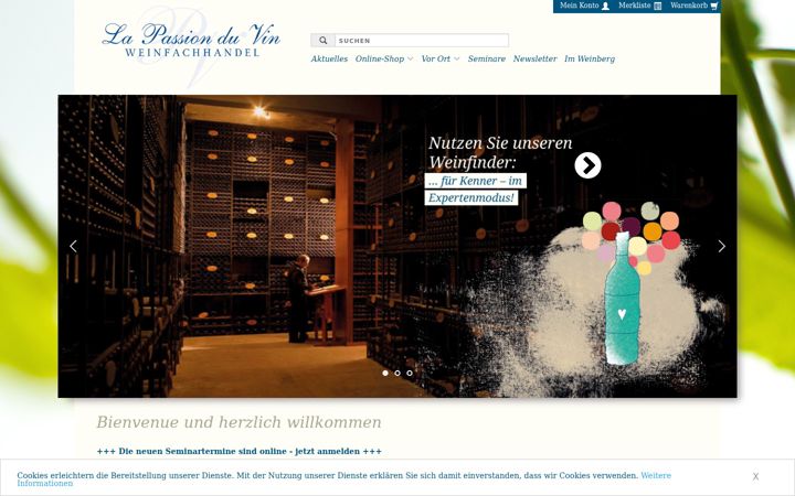 Screenshot of lapassionduvin.de