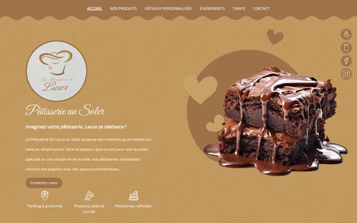 Screenshot of lapatisseriedelaure66.fr