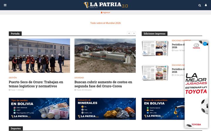 Screenshot of lapatria.bo