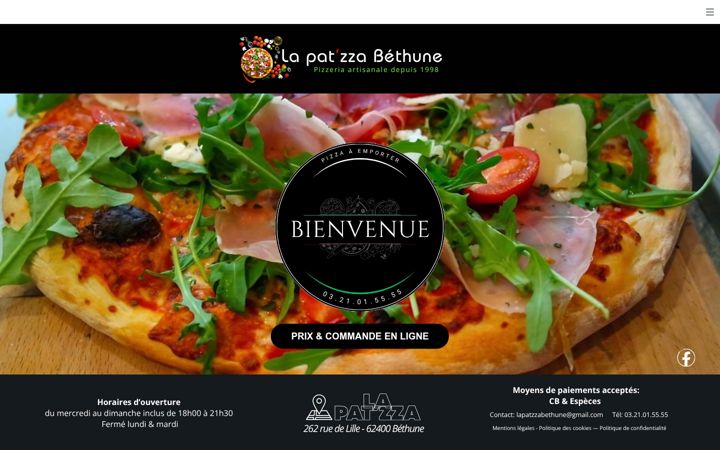 Screenshot of lapatzza.fr