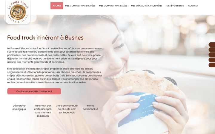 Screenshot of lapausedalex.fr