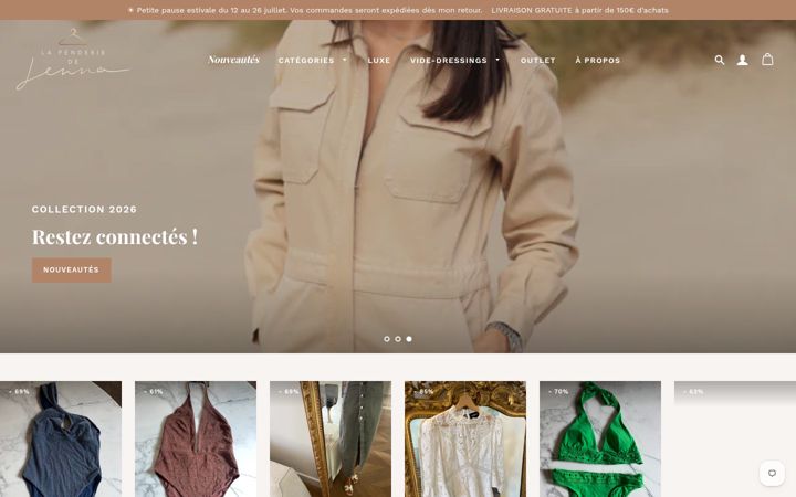 Screenshot von lapenderiedejenna.com