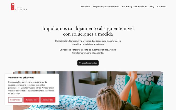 Screenshot of lapequenahotelera.es