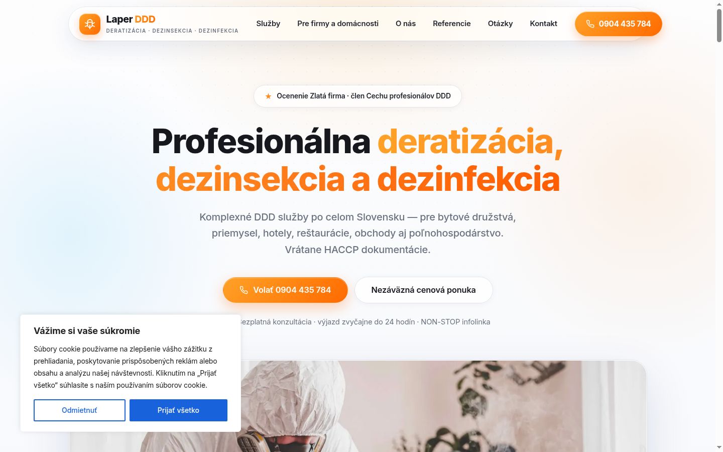 Screenshot del banner di consenso mostrato prima di qualsiasi interazione