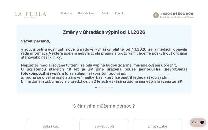 Screenshot of laperladental.cz