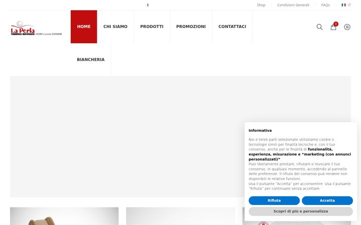 Screenshot of laperlamaterassi.com