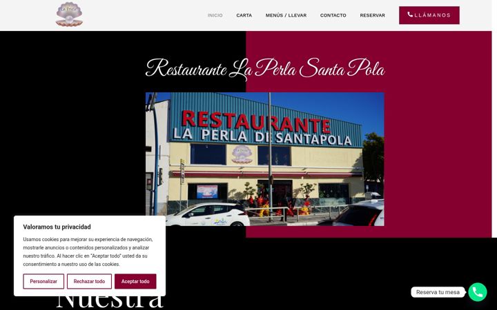 Screenshot of laperlasantapola.es