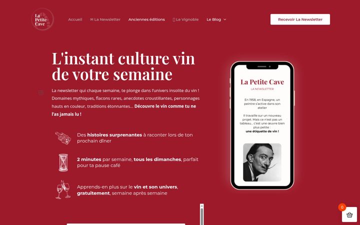 Screenshot of lapetitecave.net