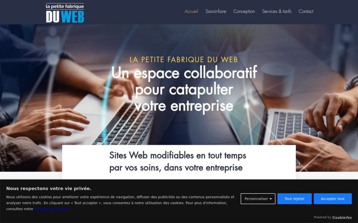 Screenshot of lapetitefabrique.ca