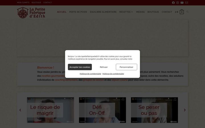 Screenshot of lapetitefabriquededith.fr