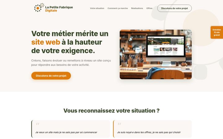 Screenshot of lapetitefabriquedigitale.fr