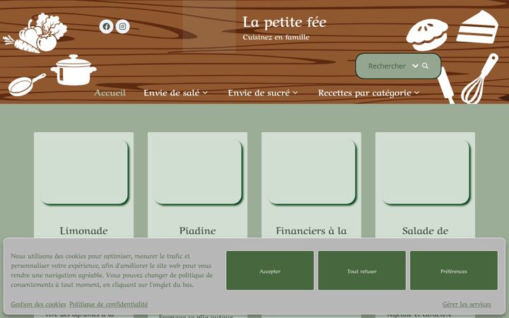 Screenshot of lapetitefee.fr