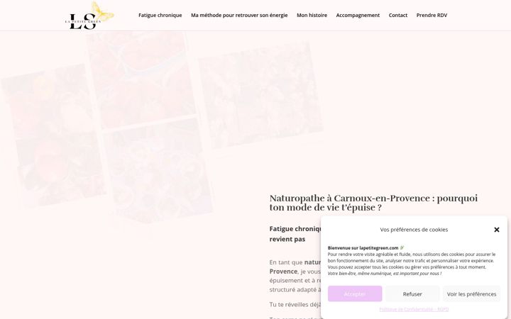 Screenshot of lapetitegreen.fr