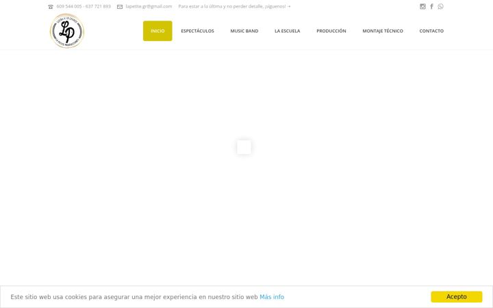Screenshot of lapetiteproducciones.com