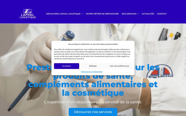 Screenshot of laphal-logistique.com