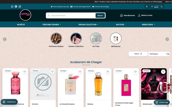 Screenshot of laphetamineshop.com.br