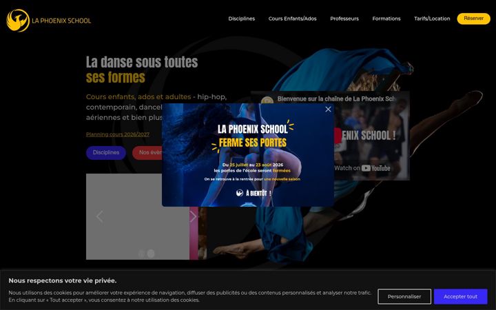 Screenshot of laphoenixschool.fr
