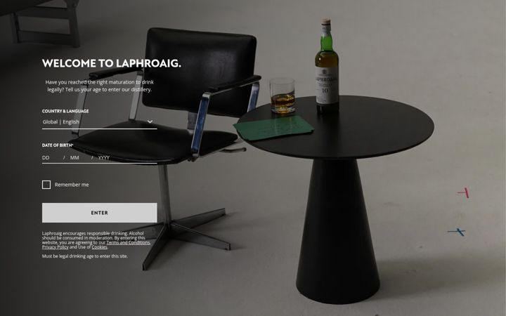 Screenshot of laphroaig.com