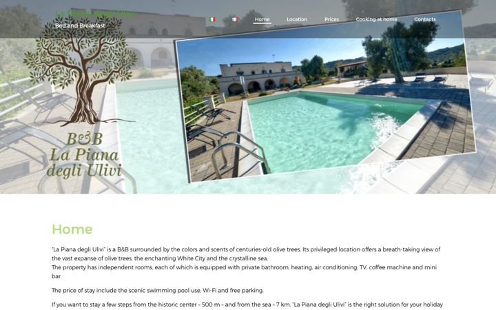Screenshot of lapianadegliulivi.com