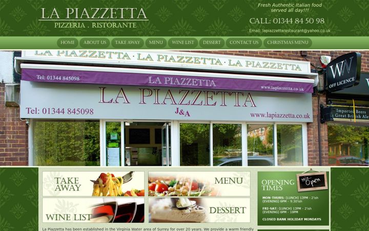 Screenshot of lapiazzetta.co.uk
