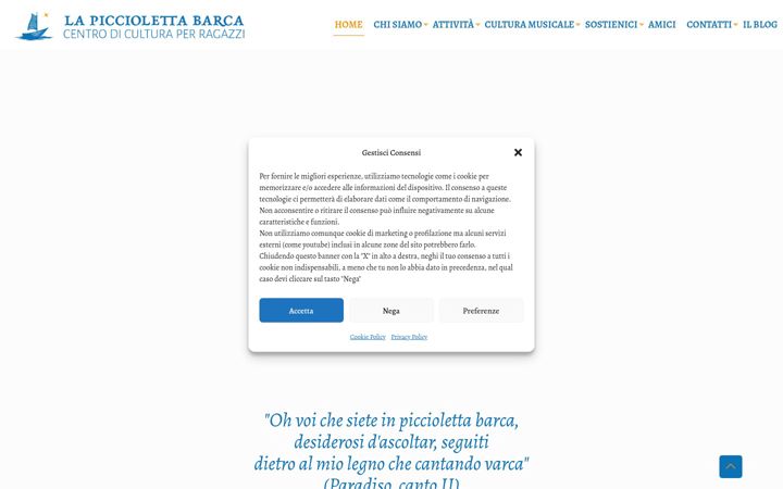Screenshot of lapicciolettabarca.org