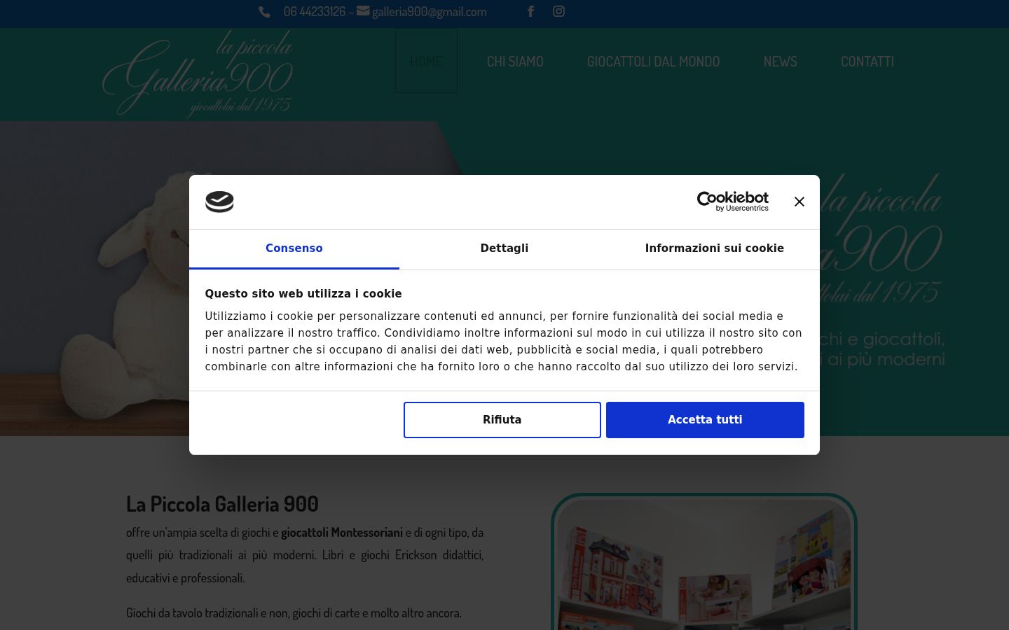 Snimka zaslona bannera za privolu prikazanog prije bilo kakve interakcije