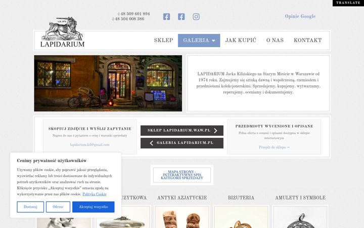 Screenshot of lapidarium.pl