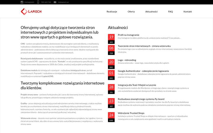 Screenshot of lapiech.pl