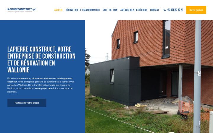 Screenshot of lapierre-construct.be