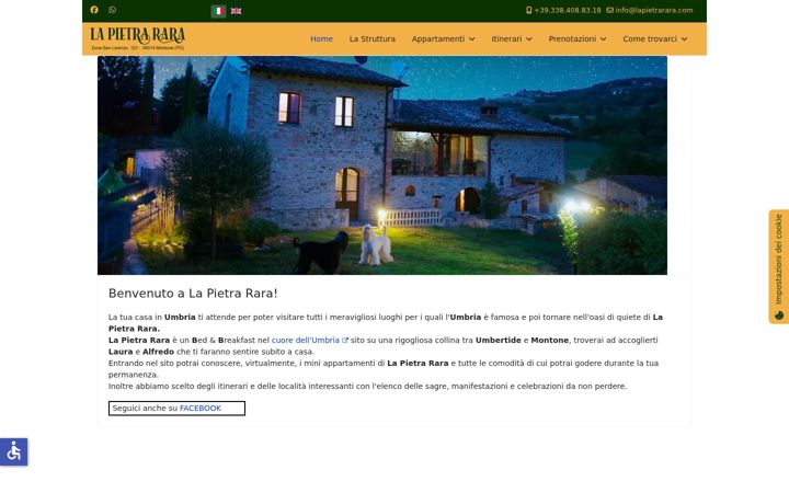 Screenshot of lapietrarara.com
