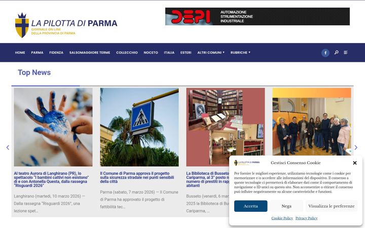 Screenshot of lapilottadiparma.it