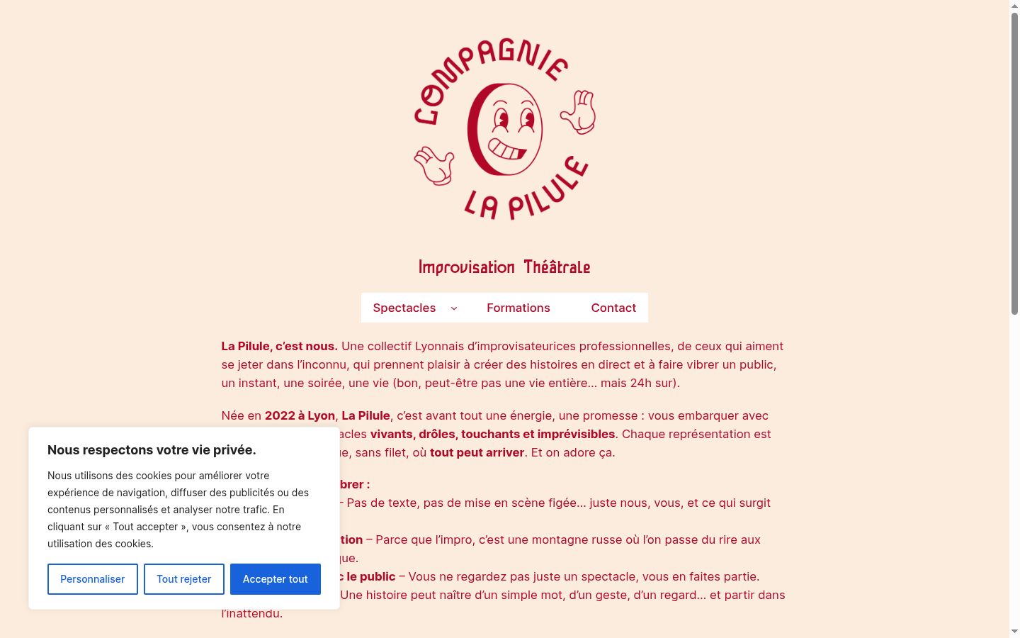 Screenshot del banner di consenso mostrato prima di qualsiasi interazione
