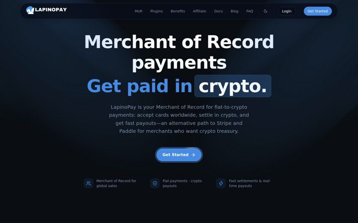 Screenshot of lapinopay.com