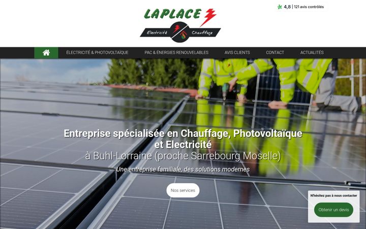 Screenshot of laplace-electricite.fr