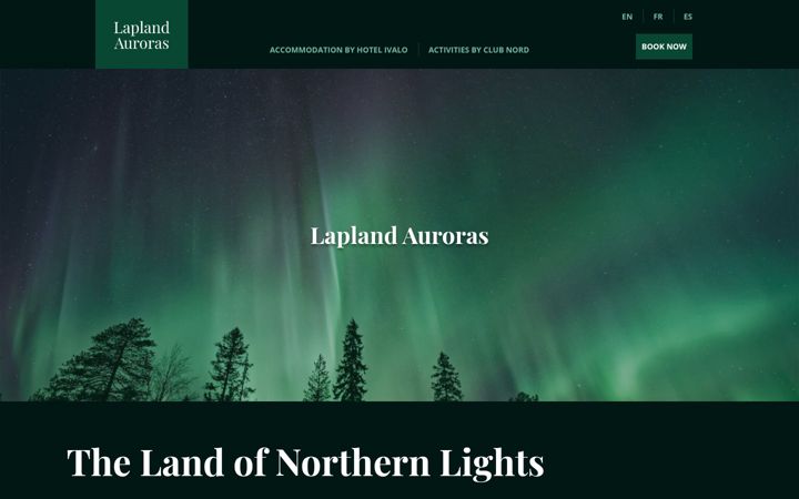Screenshot of lapland-auroras.com