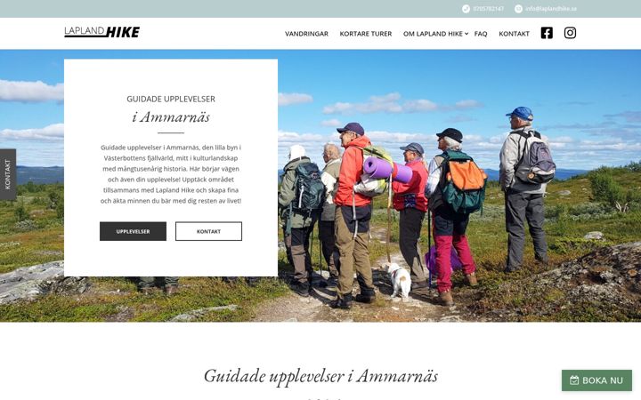 Screenshot of laplandhike.se